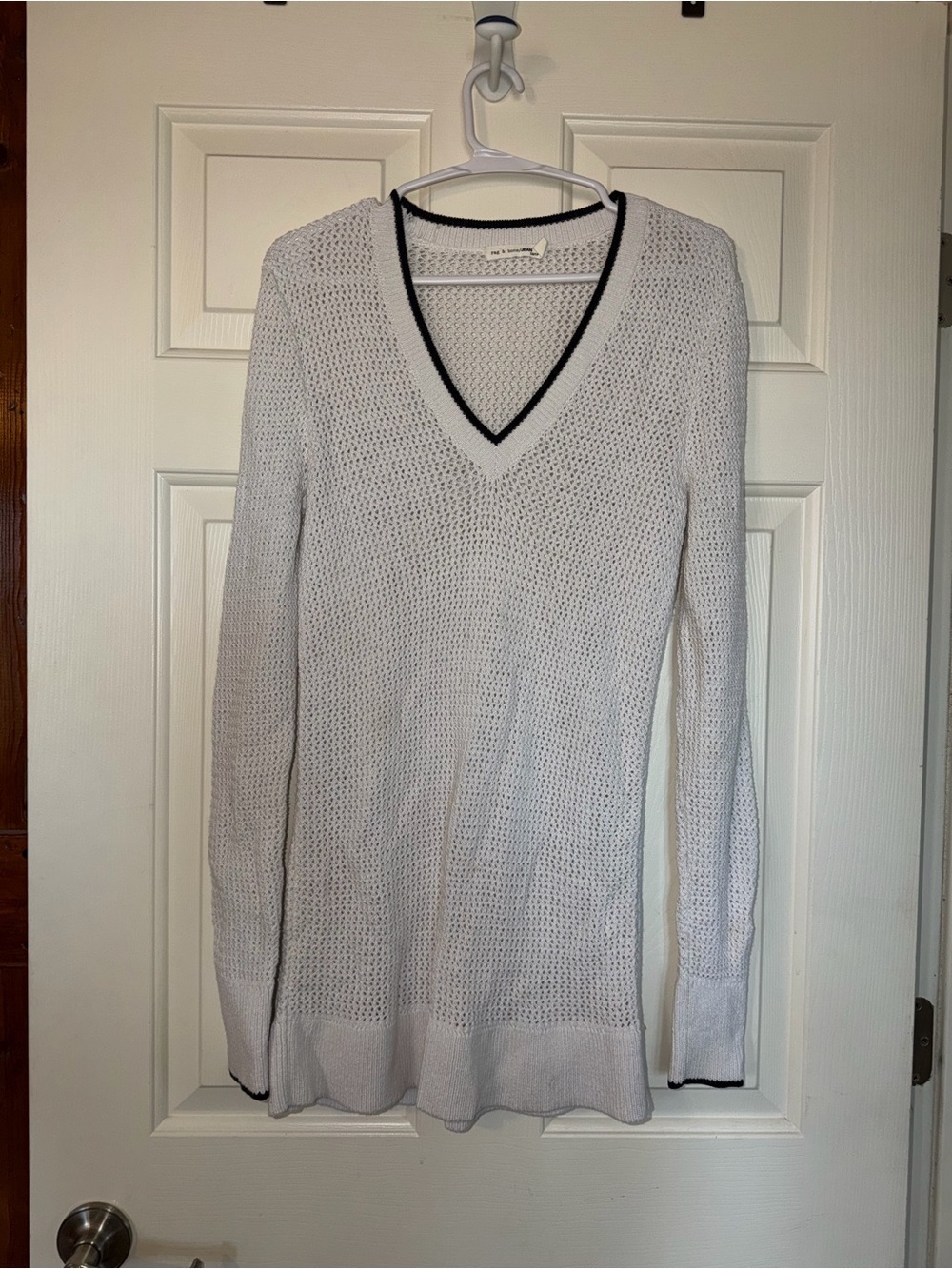 Rag & Bone "Elizabeth" open-knit V-neck sweater - size XS